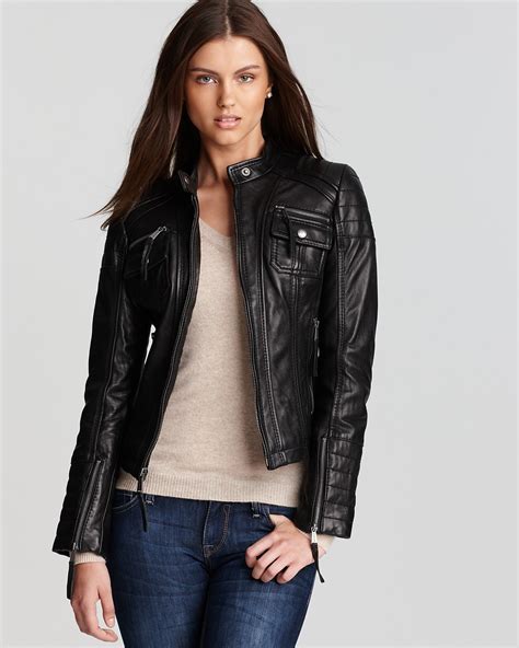 michael by michael kors leather jacket|michael kors leather jacket sale.